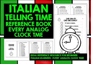 Preview of ITALIAN TELLING TIME REFERENCE GUIDE