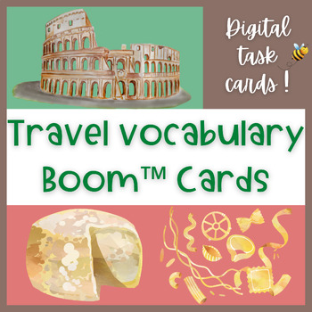 Preview of ITALIAN Travel Vocabulary Boom™ Cards (digital & no prep!)