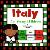 ITALY FOR YOUNG CHILDREN: Numbers, Crafts, Worksheets, Inf