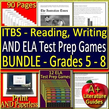 ela tests itbs grades prep bundle practice huge test games