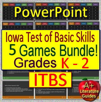 Preview of ITBS Primary Reading Test Prep Games - Grades K - 2 - Iowa Test of Basic Skills