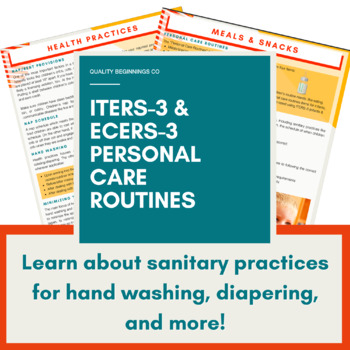 Preview of ITERS-3 & ECERS-3 Personal Care Routines | Ideas & Tips for High Scores!