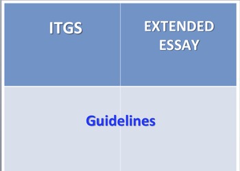 extended essay itgs examples
