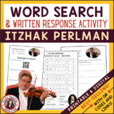 ITZHAK PERLMAN Word Search and Research Activity for Middl