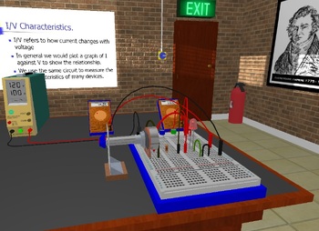Preview of IV Characteristics of an LED - Interactive 3D Simulation (Windows)