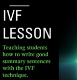 IVF Lesson PPT - Step by Step Identify, Verb, Finish (IVF)