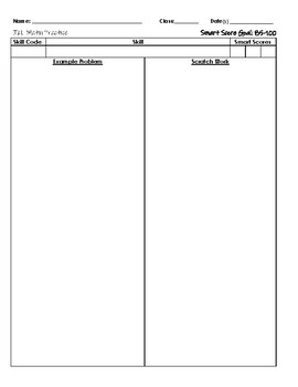 Preview of IXL Online Practice Template