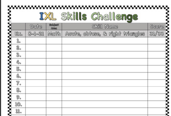 Preview of IXL Skills Challenge