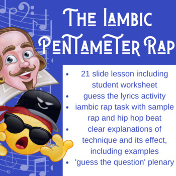 Preview of Iambic Pentameter Fun Rap Lesson