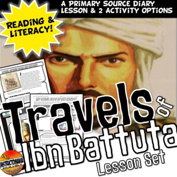Preview of Ibn Batutta's Diaries A Travel Blog CCS Writing and Literacy Activity Set