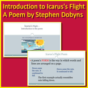Preview of Icarus's Flight Introduction for the Poem by Stephen Dobyns