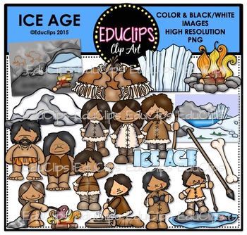 Preview of Ice Age Clip Art Bundle {Educlips Clipart}