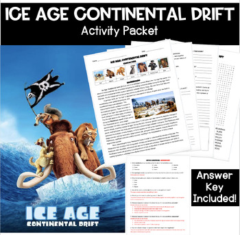 Preview of Ice Age Continental Drift Science Work Packet