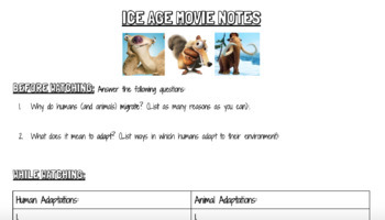 Preview of Ice Age Movie Guide Notes