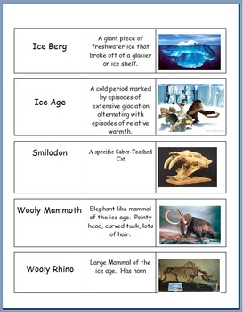 Preview of Ice Ages, Glaciers, Glacial Landforms Flash Cards