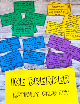 Ice Breaker Activity Cards (Set of 32) by Cook In The Classroom