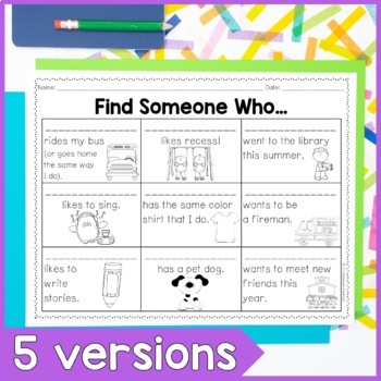 Back to School Icebreaker Activity by K's Classroom Kreations | TpT