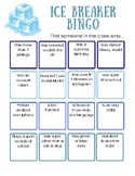 Ice Breaker Bingo Getting to Know You First Days Activity