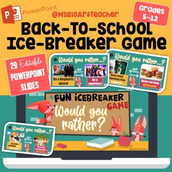 Preview of Ice Breaker Game "Would You Rather...?" Volume 2