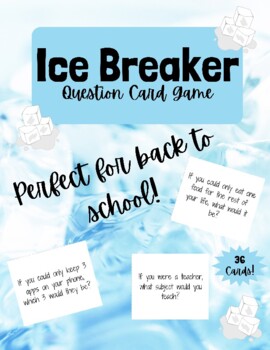 Ice Breaker Question Card Game by MrsCoramTeaches | TPT