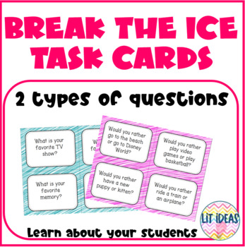 Back to School Ice Breaker Task Cards by Lit Ideas | TpT