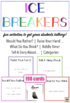 Ice Breakers - 198 Fun Cards to Get Your Students Talking (6 Activities)