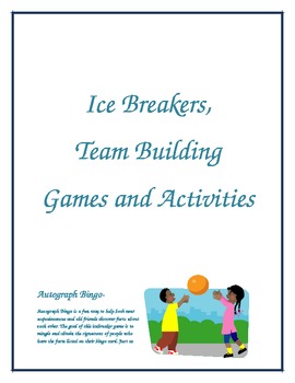 Preview of Ice Breakers, Team Building Games and Activities k-12