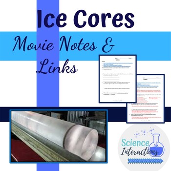 Preview of Ice Cores and Earth's History Movie Links and Worksheet Distance Learning