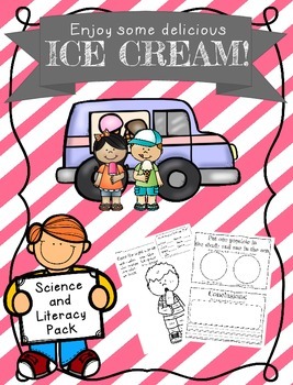 Preview of Ice Cream Unit, Ice Cream Packet, Ice Cream Investigations, States of Matter