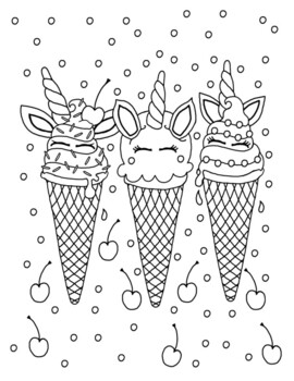 ice cream cone coloring page