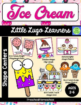 Preview of Ice Cream 5 Shape Lessons