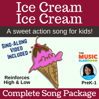 Preview of Ice Cream Action Song | Music Opposites | High and Low | mp3s, PDF, SMART, video