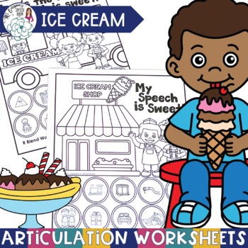 Preview of Ice Cream Activities for Speech Therapy