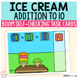 Ice Cream Addition Activity Boom Cards™ | Digital Task Car