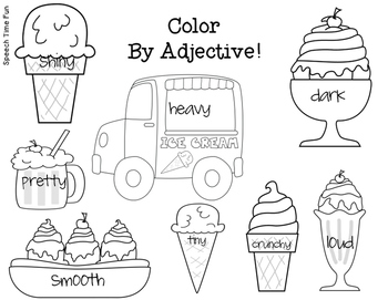 Ice Cream Adjectives by Speech Time Fun | Teachers Pay Teachers