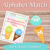 Ice Cream Alphabet Match Activity Summer Time PreK FREEBIE!!!