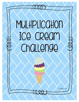 Preview of Ice Cream Challenge (Multiplication Facts Test)