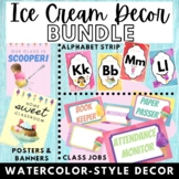 Ice Cream Classroom Decor Bundle - 4 PACK! - cute watercol
