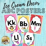 Ice Cream Classroom Decor Theme - Alphabet Strip - waterco