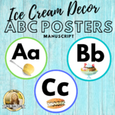 Ice Cream Classroom Decor Theme - Word Wall Letters - wate