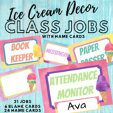 Ice Cream Classroom Decor Theme - classroom jobs