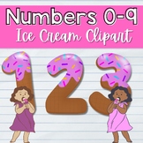 Ice Cream Clipart Numbers 0-9 (Pink Version) - Personal Use