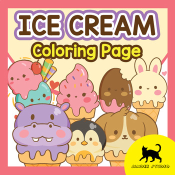 Education Game For Children Coloring Page Cartoon Food Ice Cream