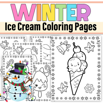 Preview of Ice Cream Coloring Pages Sheets | Morning Work Ice Cream Coloring Book