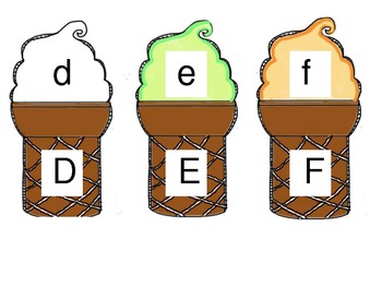 Ice Cream Cone Alphabet Match by BeckEducation | TpT