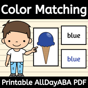 Ice Cream Cone Color Matching - by AllDayABA by AllDayABA | TpT