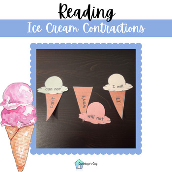 Preview of Ice Cream Cone Contractions Puzzles