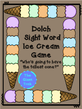 Build an Ice Cream Cone: Mystery Sight Word Hangman Twist | Digital  Literacy