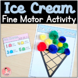 Ice Cream Cone Fine Motor Counting Activity (English and French)