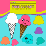 Ice Cream Cone & Scoop Clipart